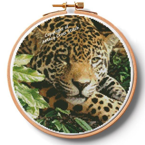 Jaguar At Rest Hoop (Large) - 15836-Mhs / Artecy Cross Stitch