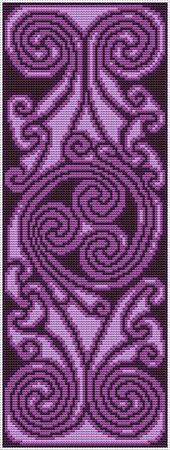 Celtic Spiral Banner - Purple / Artists Alley
