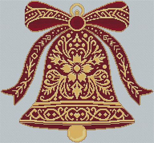 Red And Gold Christmas Bell / Artists Alley