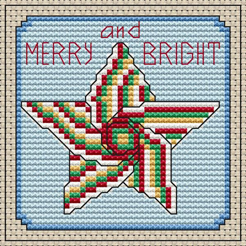Merry And Bright Candy Cane Star / Artists Alley