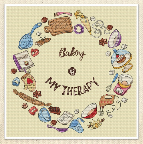 Baking Is My Therapy / Artmishka Cross Stitch