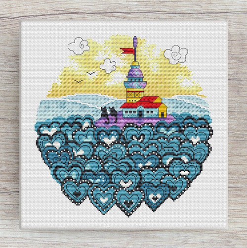 Cats And The Sea / Artmishka Cross Stitch