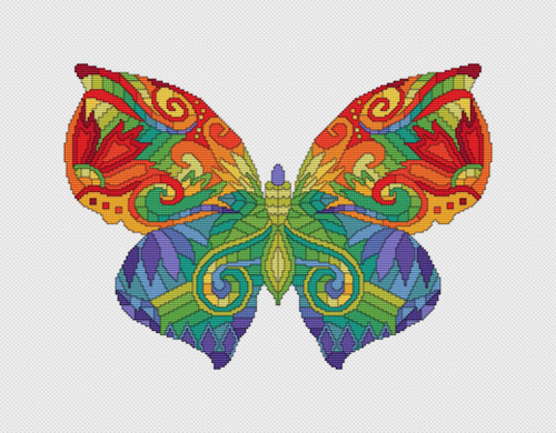 Colorful Butterfly / Artmishka Cross Stitch