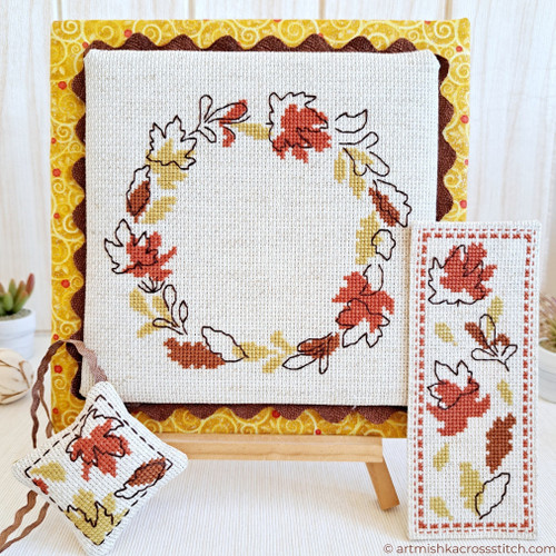 Fall Wreath (Set Of 3) / Artmishka Cross Stitch