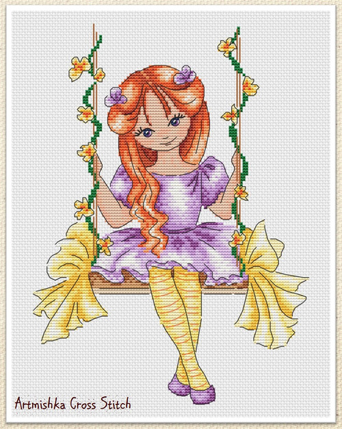 On The Swing / Artmishka Cross Stitch