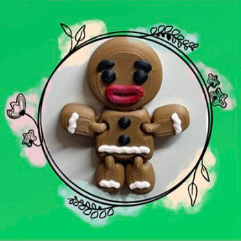 Gingerbread Man Needle Minder / Barefoot Needleart, LLC