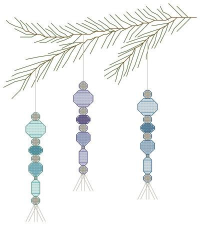 Icicle Ornament Trio / Becca Jean Designs