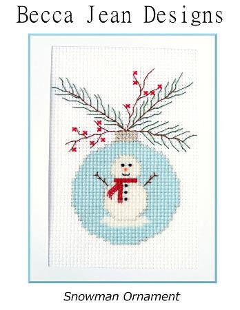 Snowman Ornament / Becca Jean Designs