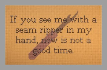 If You See Me With A Seam Ripper / Burdhouse Stitchery