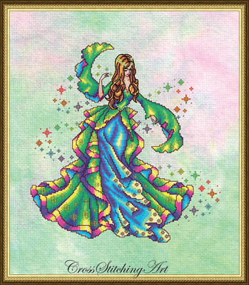 Iris, The Rainbow Maiden / Cross Stitching Art
