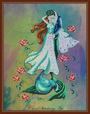 Blooming Couple / Cross Stitching Art