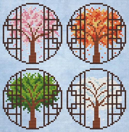 4 Seasons / Cute Embroidery By Kate