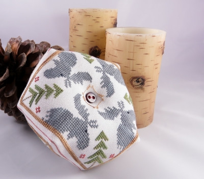 Moose Biscornu / Designs by Lisa