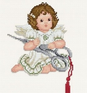 Stitching Angel With Scissors / Ellen Maurer-Stroh