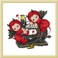 Little Stitch Devils On Sewing Machine / Ellen Maurer-Stroh