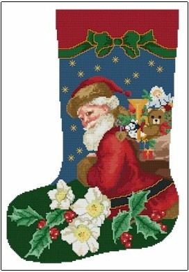 Christmas Rose Stocking / Ellen Maurer-Stroh