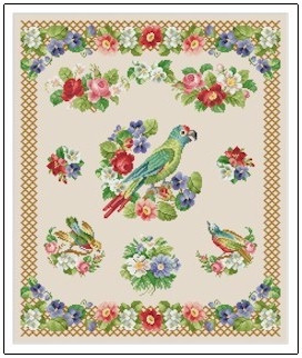 Sampler - Parrot / Ellen Maurer-Stroh