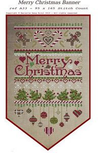 Merry Christmas Banner / Filigram