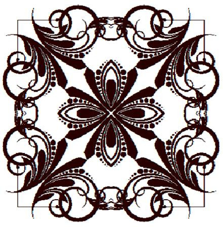 Fancy Flourish Silhouette / Fox Trails Needlework