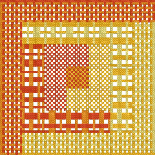 Quilt Block In Autumn Plaids / Fox Trails Needlework