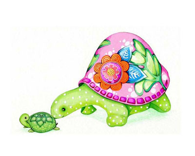Mom And Baby Turtle / Heaven And Earth Designs