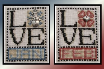 Jan/Feb (2 designs) - Love Bits / Hinzeit