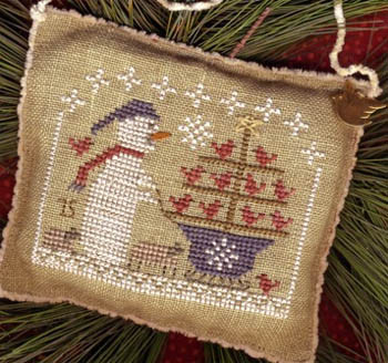 Snow Birds In Tow - 2015 SnowmanOrnament (inculdes charm) / Homespun Elegance Ltd