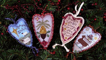 Merry Heart Ornaments I / Homespun Elegance Ltd