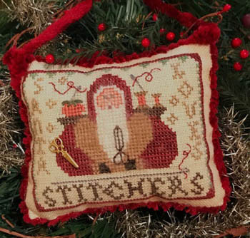 Santa Loves Stitchers - Santa Ornament - 2020 Annual Christmas Ornaments / Homespun Elegance Ltd