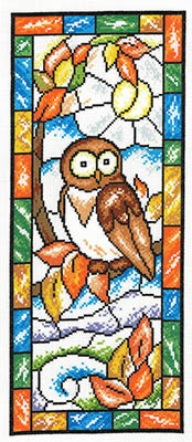Stained Glass Autumn Owl / Imaginating