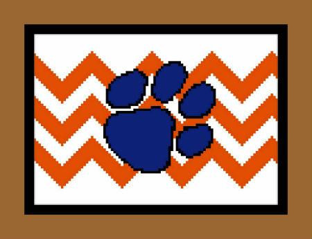 Chevron Pawprint / Iris Originals