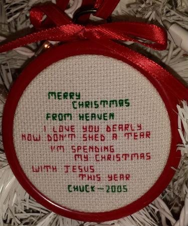 Merry Christmas From Heaven Ornament / Iris Originals