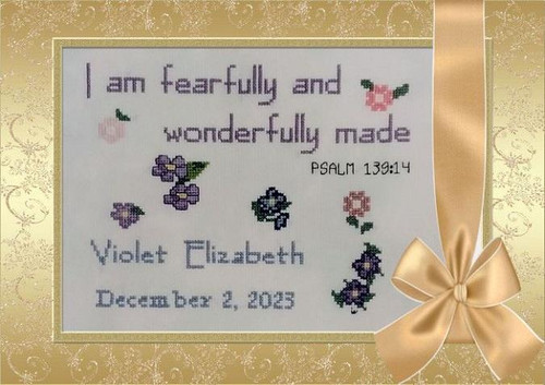 Baby Flower Birth Announcement / Iris Originals