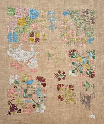 CRS 1713 Part 1 Antique Reproduction Sampler / Jan Hicks Creates