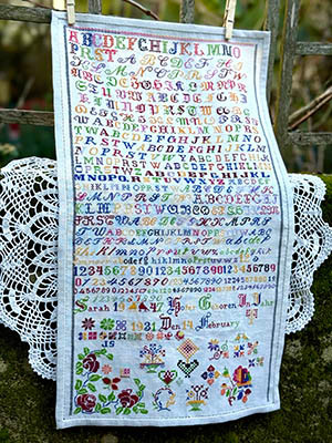 Sarah Hofer 1947 Antique Hutterite Sampler Reproduction / Jan Hicks Creates