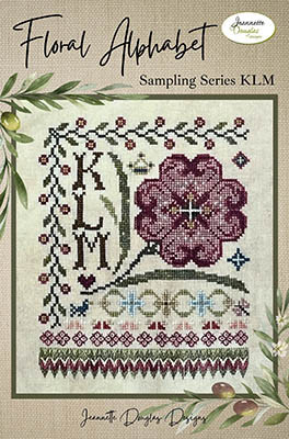 Floral Alphabet Sampling Series KLM / Jeannette Douglas Designs