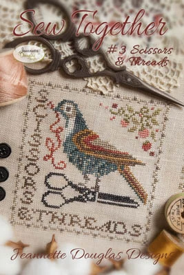 Sew Together #3 Scissors & Threads / Jeannette Douglas Designs