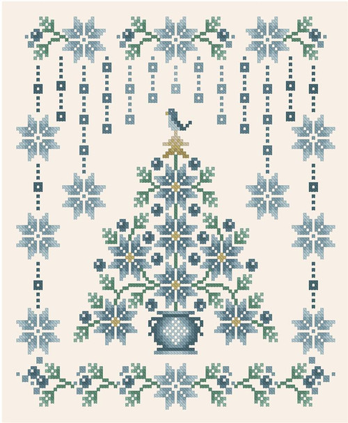 A Blue Christmas Tree / Kitty & Me Designs