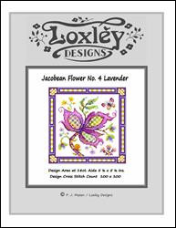 Jacobean Flower No.4 Lavender / Loxley Designs