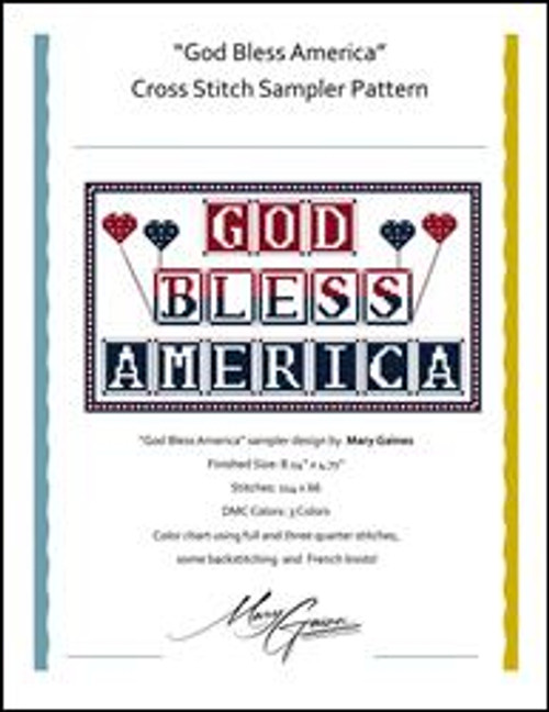 God Bless America Sampler / Mary Gaines Designs
