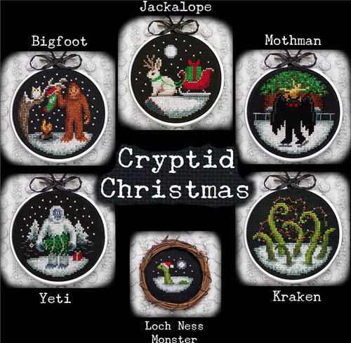 Cryptid Christmas / Lola Crow Cross Stitch