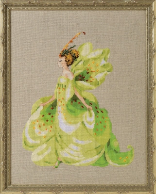 Green Lady Slipper Orchid Party / Nora Corbett