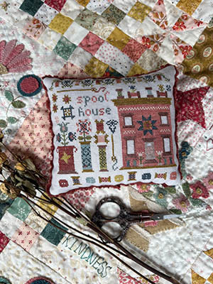 Houses on Stitchery Lane 8 - Spool House / Pansy Patch Quilts & Stitchery