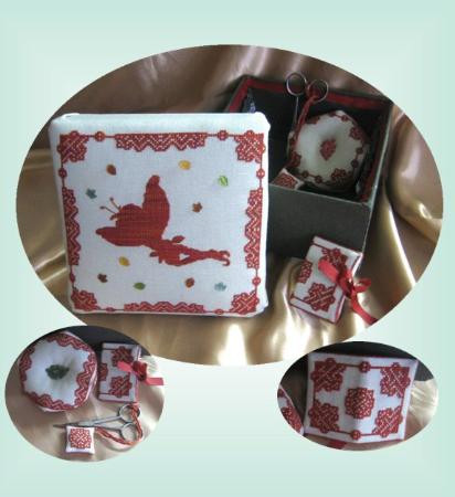 Fall Fairy With Biscornu & Accessories / Pine Glen Designs