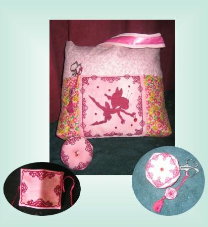 Summer Fairy Silhouette With Biscornu & Accessories / Pine Glen Designs
