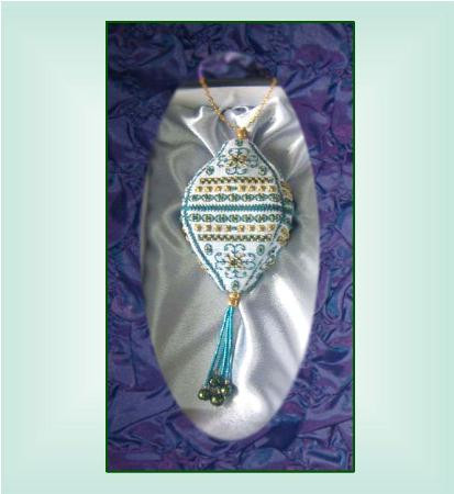Royal Teal Heirloom Ornament / Pine Glen Designs