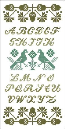 Alphabet Sampler Acorns / Pinoystitch