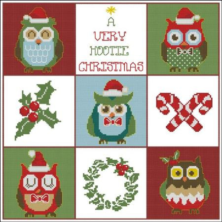 Hooties Christmas Owls Sampler / Pinoystitch