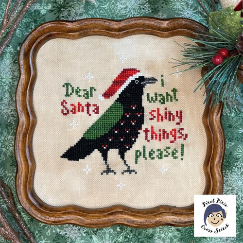 Christmas Crow / Pixel Pixie Cross Stitch
