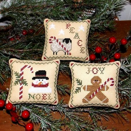 Candy Cane Wishes / Plum Pudding Needleart